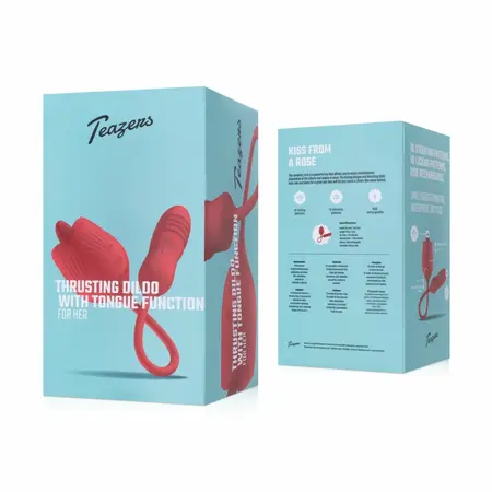 Teazers Rose višenamenski vibrator sa funkcijom penetracije i lizanja u roze boji