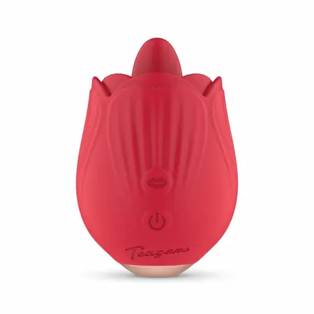 Teazers Rose intimni stimulator sa funkcijom lizanja i vibracijom roze