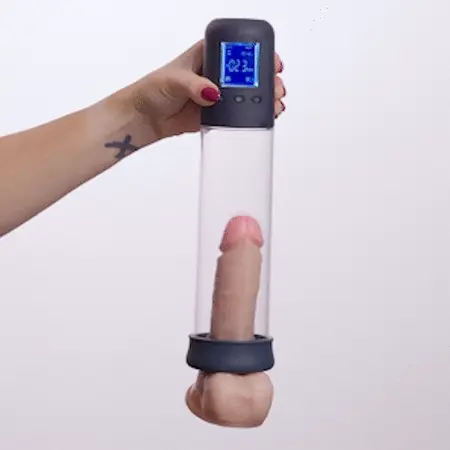 Boners Smart Vacuum Pump LCD, precizni intimni trenažer u crnoj boji