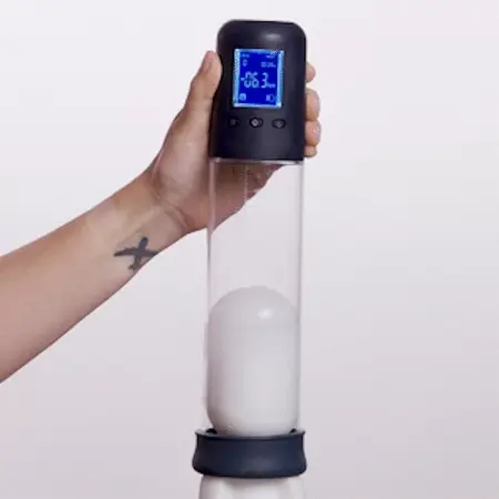 Boners Smart Vacuum Pump LCD, precizni intimni trenažer u crnoj boji
