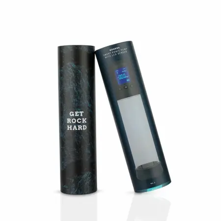 Boners Smart Vacuum Pump LCD, precizni intimni trenažer u crnoj boji