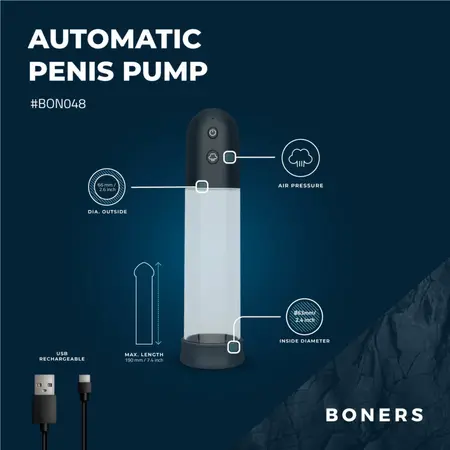 Boners automatska vakuum pumpa i intimni trenažer Transparent XL