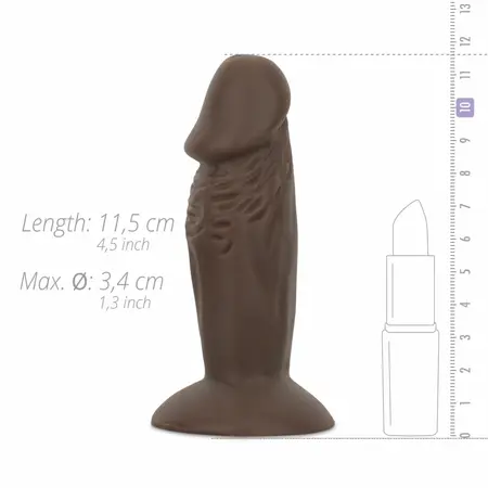 Real Fantasy Charlie intimni čep sa vakuumskim postoljem 11.5 cm bež