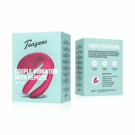 Teazers intimni stimulator za parove sa bežičnim daljinskim upravljačem i multizonskom stimulacijom