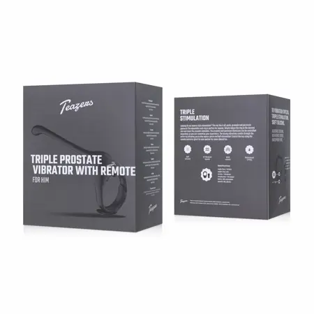 Teazers Triple model za prostatu sa daljinskim upravljačem i podesivim prstenom