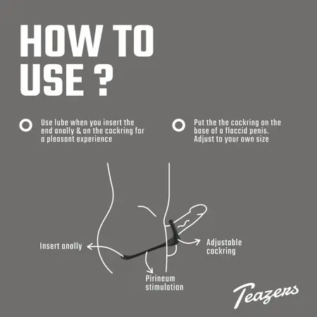 Teazers Triple model za prostatu sa daljinskim upravljačem i podesivim prstenom