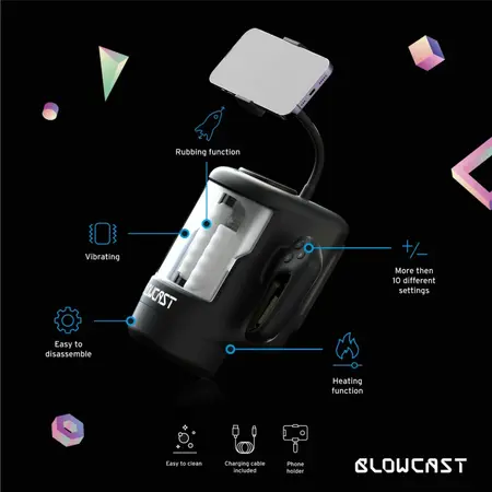Blowcast WingXP intimna mašina sa držačem za telefon i multifunkcionalnim sistemom