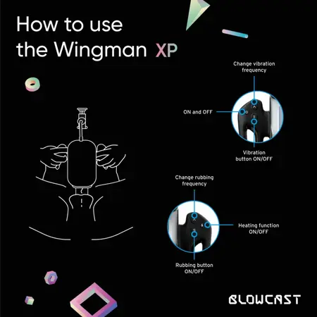 Blowcast WingXP intimna mašina sa držačem za telefon i multifunkcionalnim sistemom