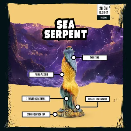 Mythical Mates Sea Serpent veliki silikonski dildo sa vakuumskim postoljem za intenzivnu stimulaciju