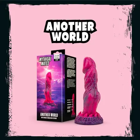 Mythical Mates Another World Model roze i ljubičasti dildo sa vakuumskom bazom 20cm