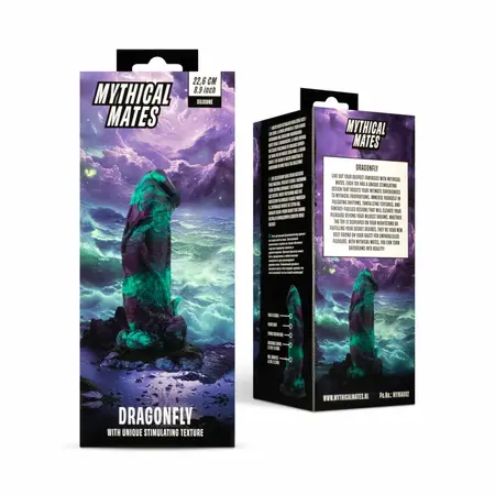 Mythical Mates Dragonfly intimna igračka ljubičasto zelena velika