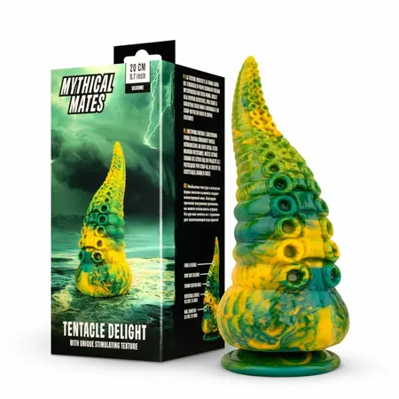 Mythical Mates Tentacle Delight intimni model zeleno žuti 22cm