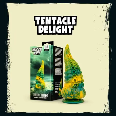 Mythical Mates Tentacle Delight intimni model zeleno žuti 22cm