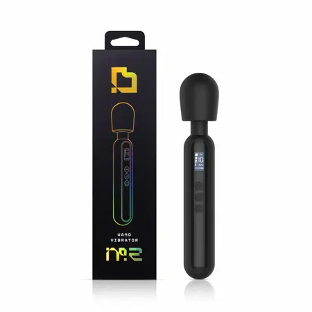 BLAQ Digital Super Wand Black: XL fleksibilni masažer sa ekranom