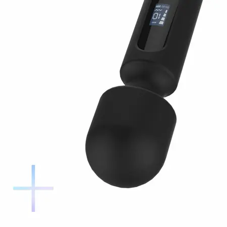 BLAQ Digital Super Wand Black: XL fleksibilni masažer sa ekranom