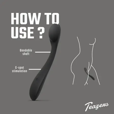 Teazers Flexible Curve ljubičasti vodootporni intimni masažer sa 5 modova vibracije