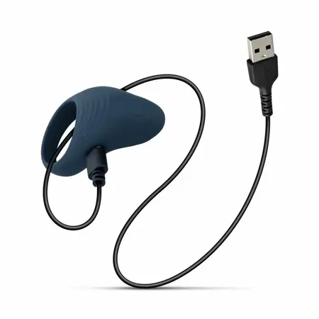 Boners Vibrating Ring with 10-Mode Stimulation System, Black, Flexible