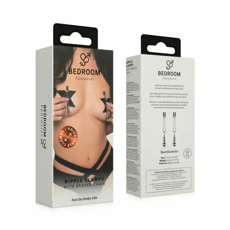 Bedroom Fantasies srebrni set štipaljki za bradavice sa podesivim pritiskom