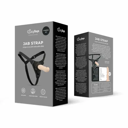 TOYJOY Strap-On sistem sa podesivim silikonskim pojasom, crni, 18 cm