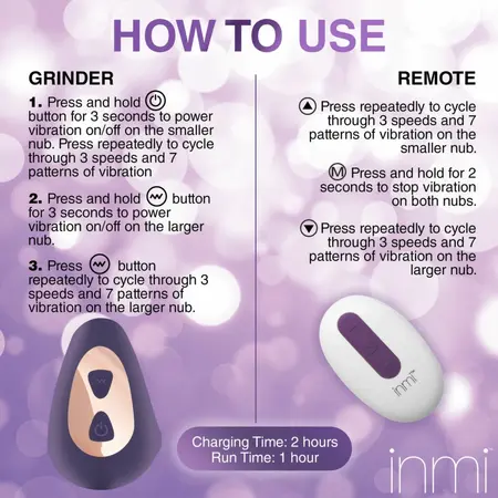 Blush Ride N' Grind Silicone Intimate Device with Remote, Dual Motors