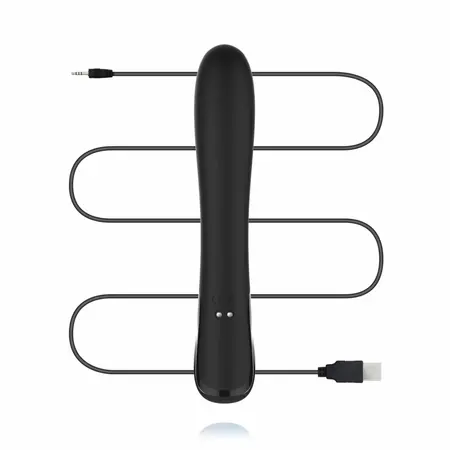 BLACQ Digital Curved Vibrator with Display - Black Silicone, USB Rechargeable