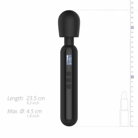 BLAQ Digitalni Wand Masažer Crni sa displejem i fleksibilnom glavom