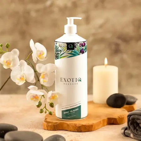Exotiq Body to Body ulje za masažu tela o telo 1L za svilenkast i dugotrajan osećaj