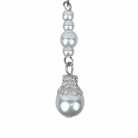 EasyToys Silver Adjustable Nipple Clamps with Decorative Pearls