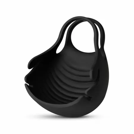 Satisfyer Vibrating Ball Pouch Black - Silicone Intimate System, Remote Control