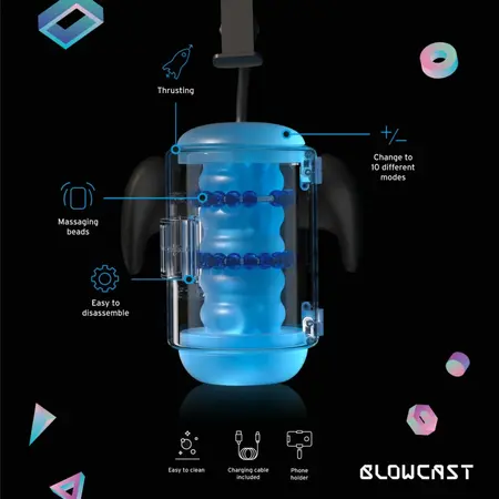 BLOWCAST Wingman Plus intimni uređaj sa kuglicama za masažu i 8 modova rada