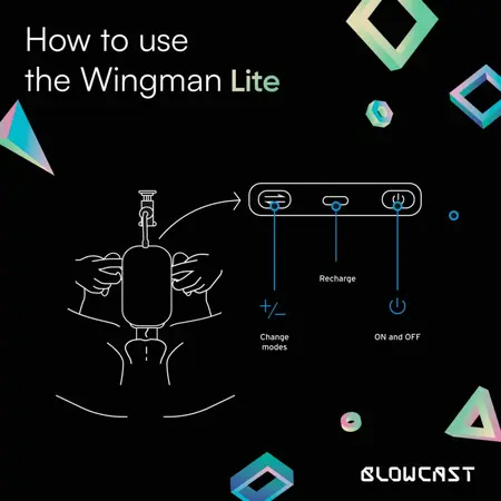 BLOWCAST Wingman Lite automatski intimni uređaj sa 8 režima rada i USB punjenjem