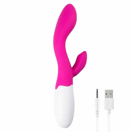 Easytoys Lily 2.0 punjivi vibrator sa dvostrukom stimulacijom roze