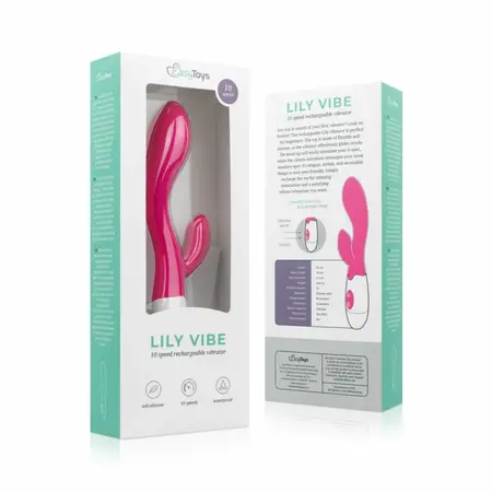 Easytoys Lily 2.0 punjivi vibrator sa dvostrukom stimulacijom roze