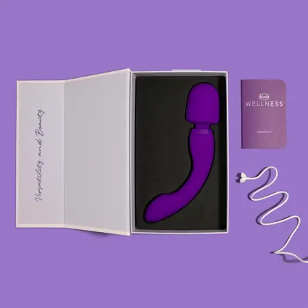 Blush Wellness Dual Sense ljubičasti multifunkcionalni silikonski masažer