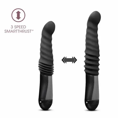 Blush Temptasia Lazarus Black Thrusting Device, Puria™ Silicone, 25.5-28.5cm