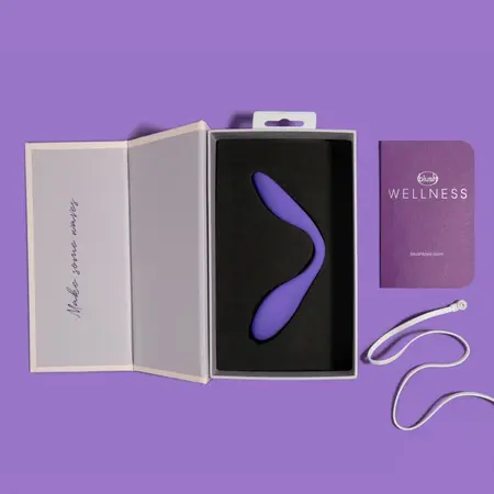 Blush Wellness Duo Flexible Vibrating System Purple Rechargeable Silicone