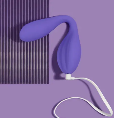 Blush Wellness Duo Flexible Vibrating System Purple Rechargeable Silicone