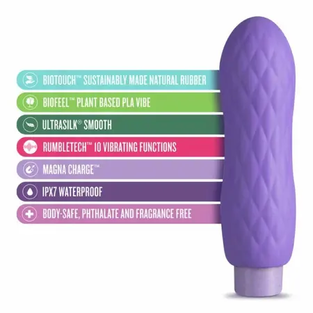 Blush Gaia Eco Bliss Rechargeable Intimate Device Lilac Biodegradable