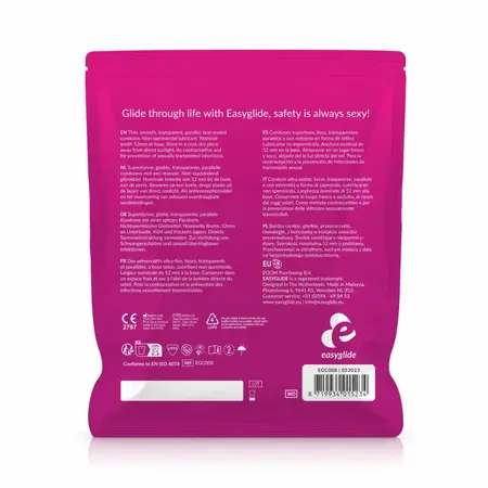 EasyGlide Extra Thin Latex Condoms 40pcs - Anatomical Fit, Ultra Sensitivity