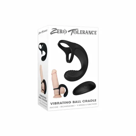 Evolved Vibrating Ball Cradle Black - 9-Speed Remote System