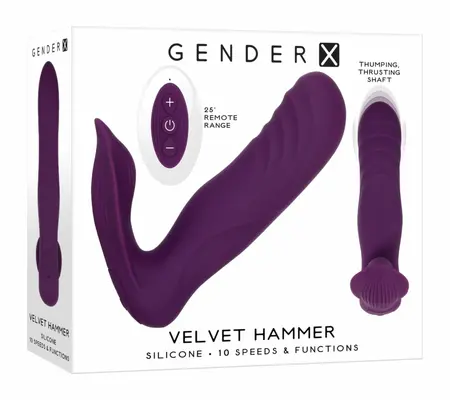 Evolved Velvet Hammer Dual-Action vibrator Ljubičasti vodootporni dizajn