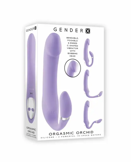 Evolved Orgasmic Orchid Tarzan Lila Dual-Ended Intimate Device, Rechargeable