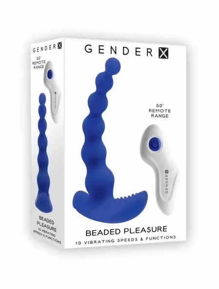 Evolved Beaded Pleasure Blue silikonski intimni uređaj sa 10 brzina i USB punjenjem