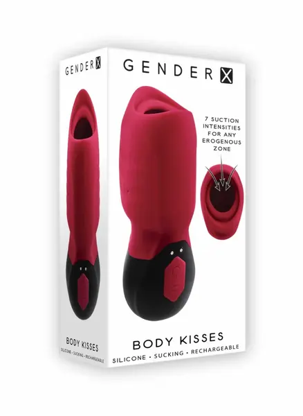 Evolved Body Kisses Intimate Device Red/Black 7-Mode Silicone System