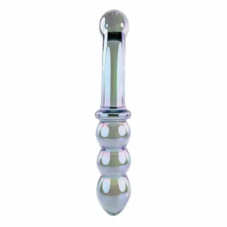 Evolved Shiny Wand Galaxy Glass Massager Iridescent Blue-Purple 19cm