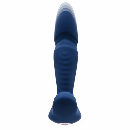 Evolved True Blue vibrirajući masažer sa dva motora od plavog silikona