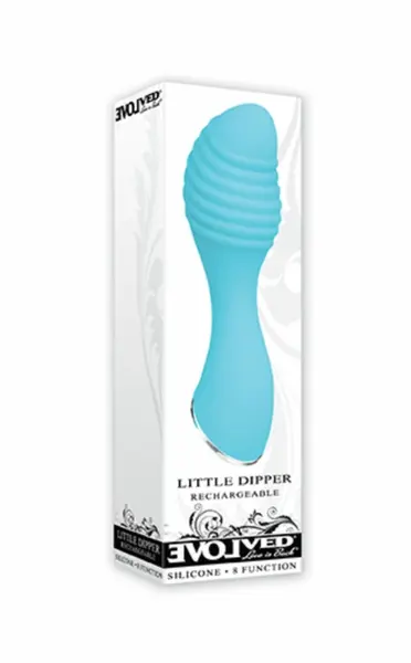 Evolved Little Dipper Rechargeable Intimate Massager Aqua Silicone