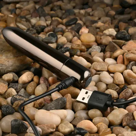 Evolved Real Simple Mini Bullet vibrator Crni hrom USB punjiv