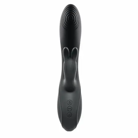 Evolved Rabbit Hole Dual-Action Intimate Device Black Silicone