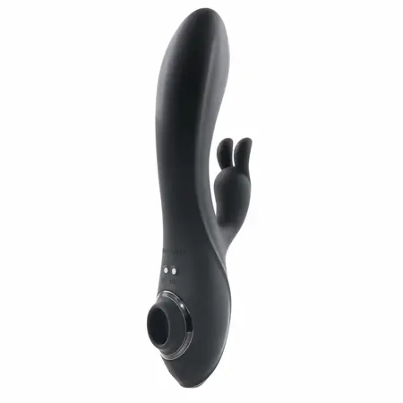 Evolved Rabbit Hole Dual-Action Intimate Device Black Silicone